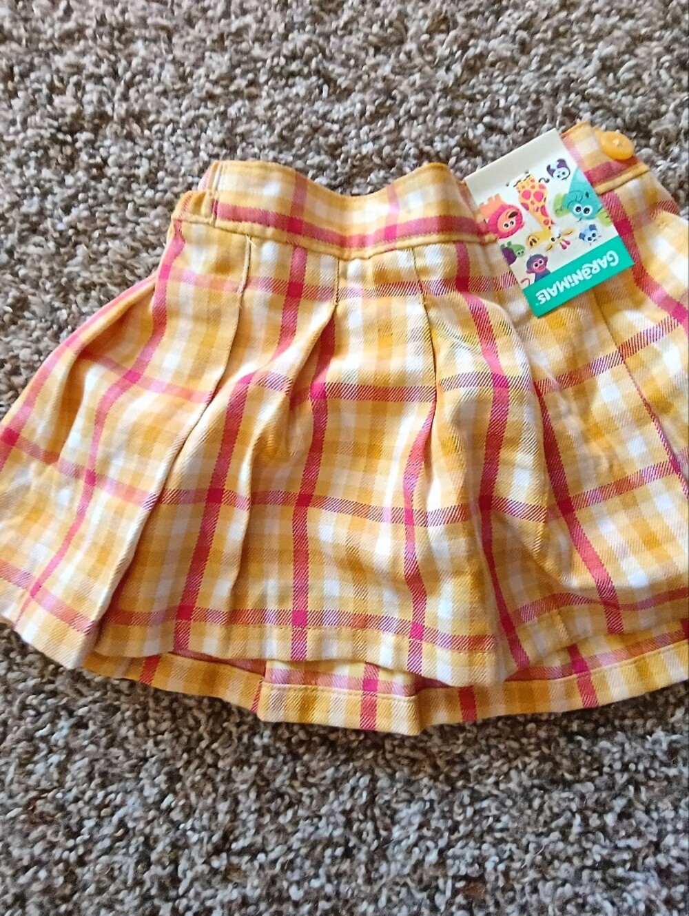 Gymboree Yellow and Pink Plaid Skirt